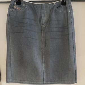 Diesel Denim Blue Pencil Skirt